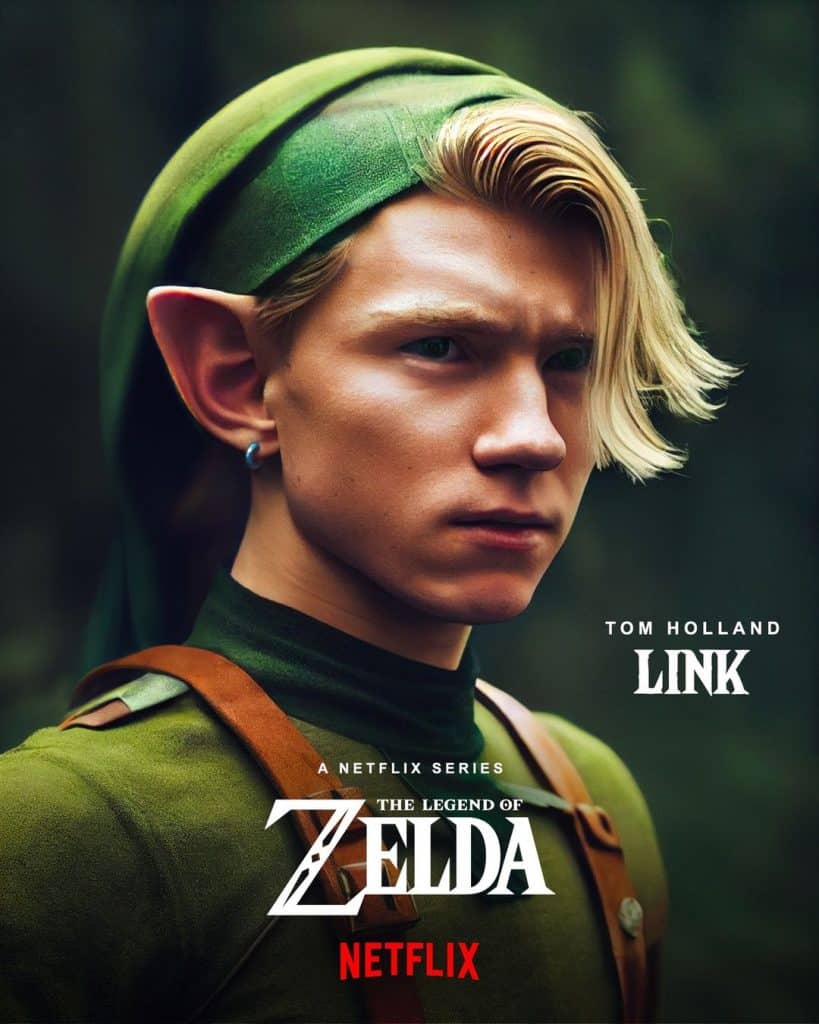 Tom Holland as Link in live-action Legend of Zelda on Netflix