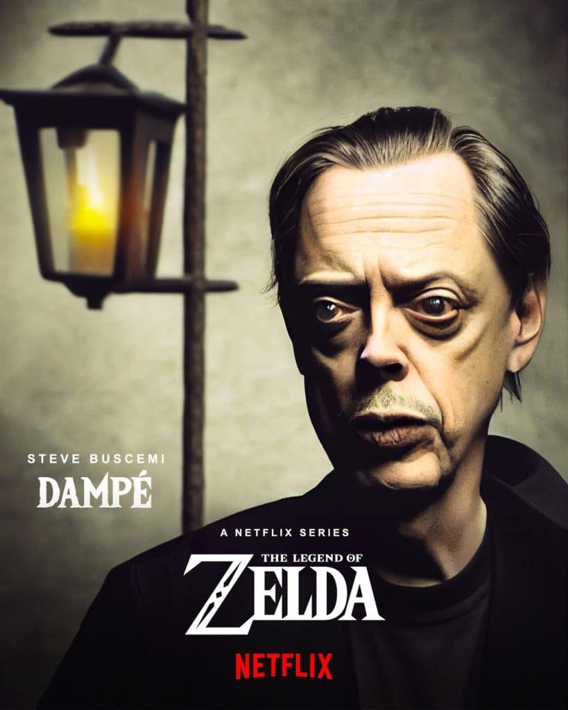 Steve Buscemi as Dampé in live-action Legend of Zelda on Netflix