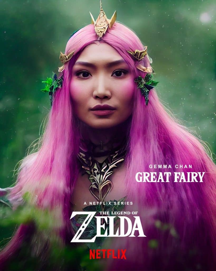 Gemma Chan as The Great Fairy in live-action Legend of Zelda on Netflix