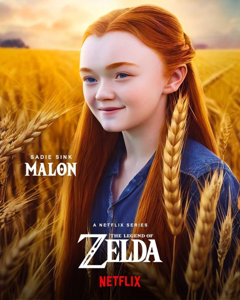 Sadie Sink as Malon in live-action Legend of Zelda on Netflix