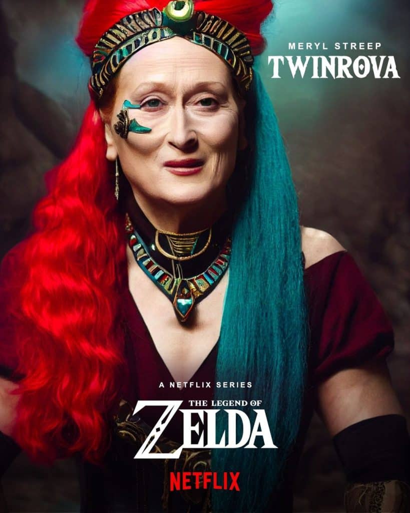 Meryl Streep as Twinrova in live-action Legend of Zelda on Netflix