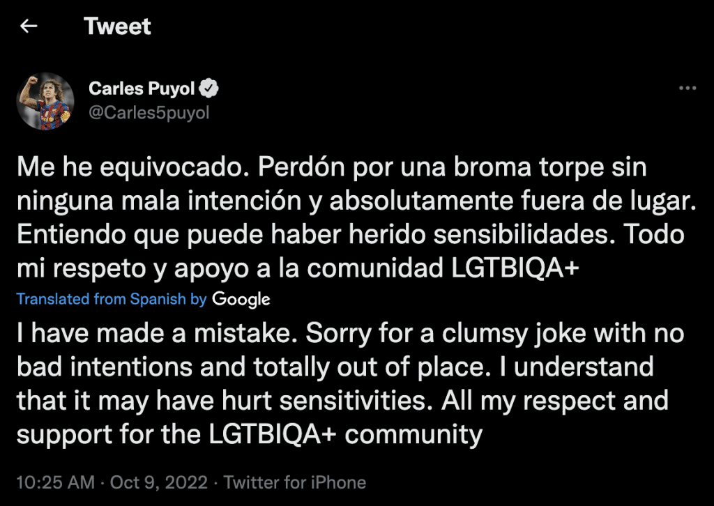 Carles Puyol Homophobia