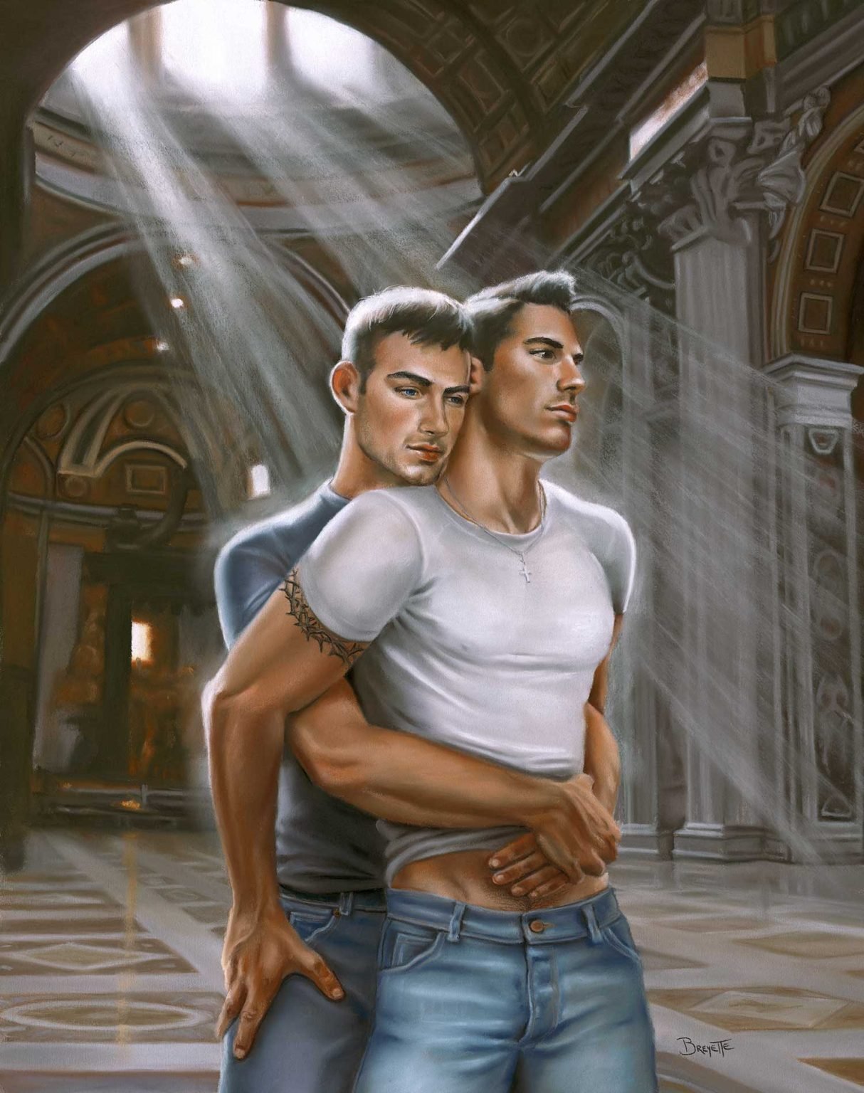 84 Illustrations of Gay Intimacy by Michael J. Breyette - Gayety