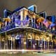Pubs and Bars having colorful lights and decorations in the French Quarter