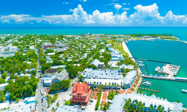 Aerial view of gay Key West. Florida. USA.
