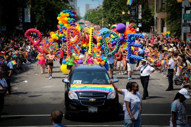 800,000 people attended the annual Chicago Gay Pride parade in Chicago, USA.