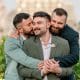 Gay Throuple on their polyamorous wedding day in São Paulo, Brazil.