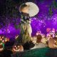 This is a photo from the pumpkin garden at Descanso Gardens' Carved Halloween event.