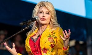 Dolly Parton announces her $1 million donation at a press conference in Newport, Tennessee, to aid Hurricane Helene victims, standing in solidarity with the affected communities.