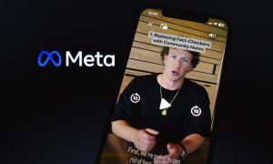 ''We're going to get rid of fact-checkers and replace them with Community Notes similar to X, starting in the U.S.,'' Meta CEO Mark Zuckerberg said in a video posted on Tuesday, as seen on a smartphone backdropped by Meta Platforms logo.