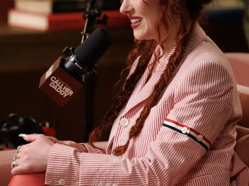 Alex Cooper and Chappell Roan on the 'Call Her Daddy' podcast.