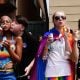 Attendees blow bubbles during the 2022 Long Beach Pride Parade on July 10, 2022 in Long Beach, California