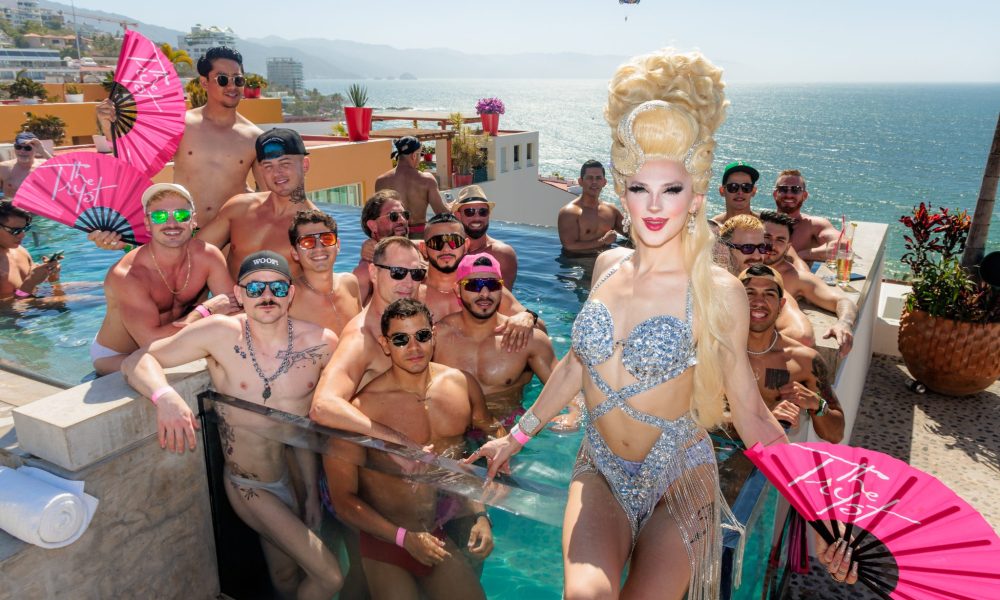 Puerto Vallarta’s luxury gay hotel heats up April and May with drag brunches, rooftop pool parties, and star-studded celebrations.