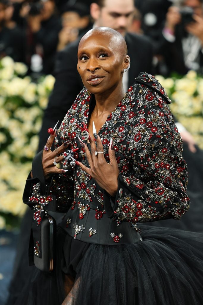 Cynthia Erivo attends the 2025 Met Gala Celebrating "Superfine: Tailoring Black Style" at Metropolitan Museum of Art on May 05, 2025 in New York City.