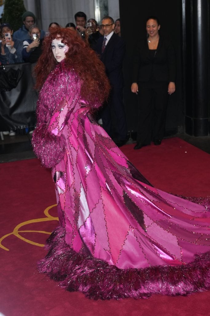 Chappell Roan leaves The Carlyle Hotel before the 2025 Met Gala: "Superfine: Tailoring Black Style" at the Metropolitan Museum of Art on May 05, 2025 in New York City.