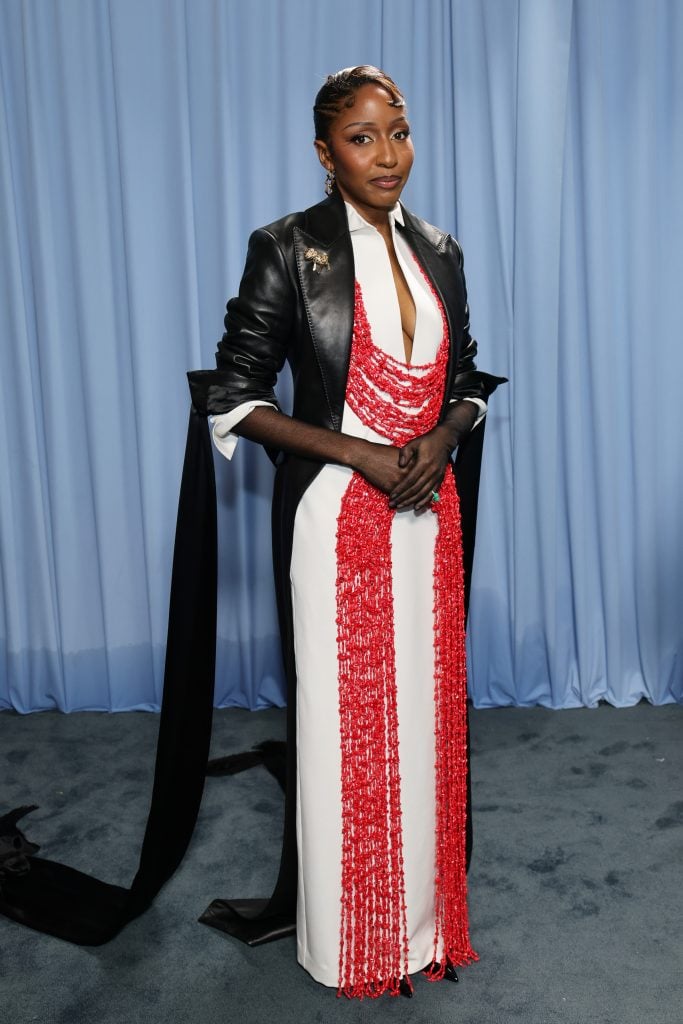 Ayo Edebiri attends the 2025 Met Gala Celebrating "Superfine: Tailoring Black Style" at Metropolitan Museum of Art on May 05, 2025 in New York City.