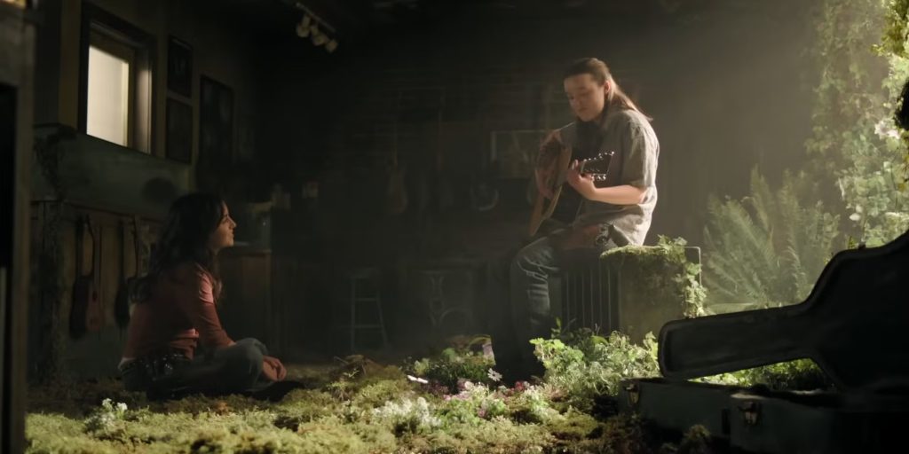 Ellie playing 'Take on Me' in an emotional scene during Season 2, Episode 4. Photo: HBO